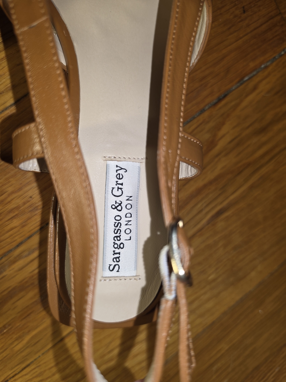 Sargasso & Grey Fern Tan Leather Slingbacks 39.5 - Picture 8 of 8